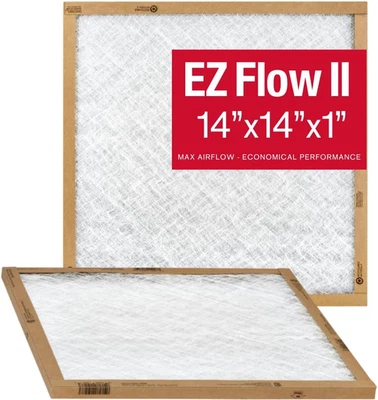 Flanders Ez-Flow II 14X14X1 Air Filters, MERV 1 - Furnace, HVAC, Pack of 2 - Image 1 of 4