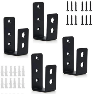 4Pcs Heavy Duty Door Security Barricade Brackets- Door Barricade - Home - Picture 1 of 5