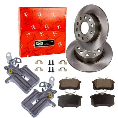 BREMBO Bremsscheiben 253mm Bremssattel Beläge Set Hinten für AUDI A3 VW GOLF 5 6 - Bild 1 von 4