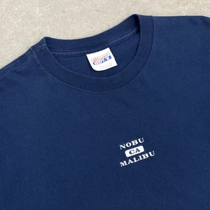 Vintage Nobu Malibu Restaurant T-Shirt Large RARE Embroidered Sushi PROMO 2000s - Picture 1 of 8