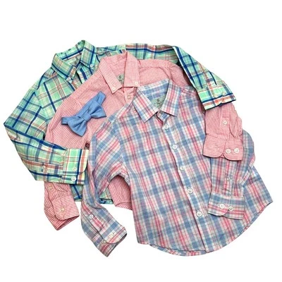 CLASS CLUB Size 2/3 Boy's | Bundle of 3 Long Sleeve Button Dress Shirts + BowTie Foto 1 de 4