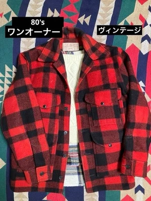 Deadstock 80s Filson Mackinaw Men's Shirt, Size 38 (M), Virgin Wool, Red Used - Image 1 of 4