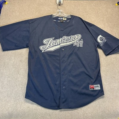 Camiseta deportiva de béisbol Jam 2 Rap 77 vintage para hombre XL azul marino Fubu Country Hip Hop Foto 1 de 4