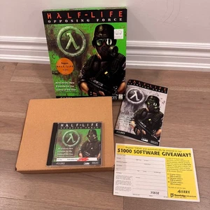 Half-Life: Opposing Force (PC, 1999) Big Box Computer Video Game And Menu - Picture 1 of 8