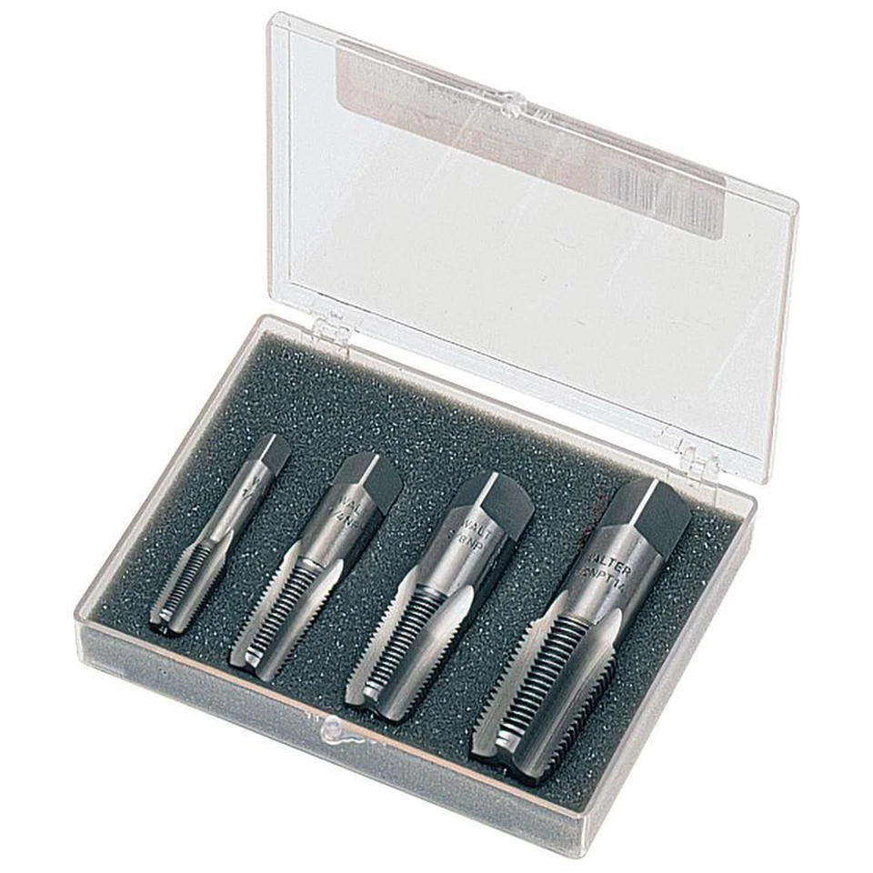 Walter 02C500 Taper Pipe Tap Set, Carbon Steel, 4 Piece - Image 1 of 1