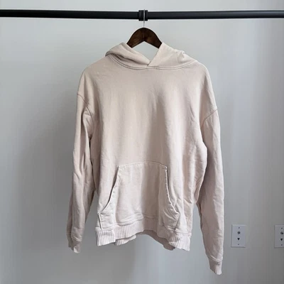 Sudadera con capucha de gran tamaño Elwood Cream M Essential Minimalist Preppy para hombre Foto 1 de 4