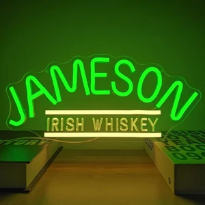 Jameso Irish Whiskey Neon Sign for Wall Decor Bar Neon Sign for Man Cave Neon... - Picture 1 of 7