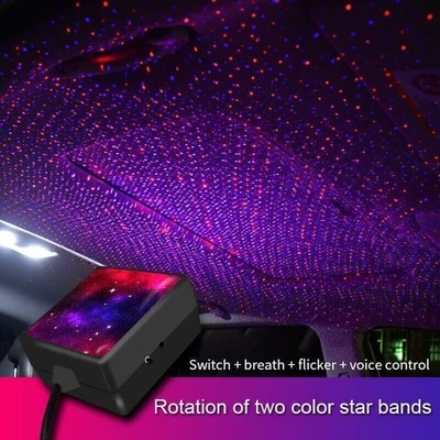 USB Car Interior Roof Atmosphere Starrry Sky Lamp LED Projector Star Night Light - Image 1 of 4
