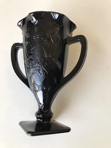 L.E. Smith Black Glass Art Deco Loving Cup - Picture 1 of 10