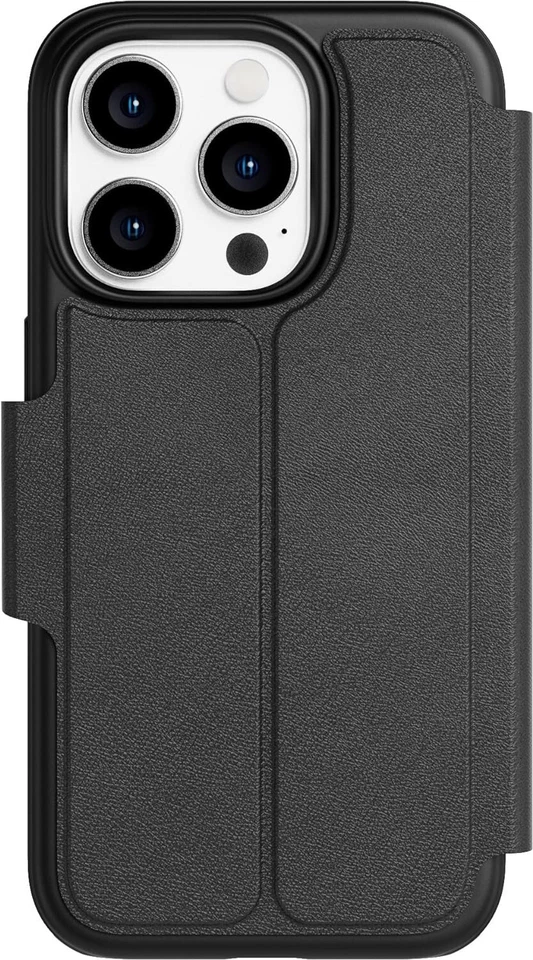 Tech21 iPhone 15 Pro EvoLite 3 Card Slots Wallet Folio Stand Phone Case - Black