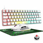 UK Wired Gaming Keyboard 60% Mechanical Mini Portable RGB Backlit for PC PS4 Mac