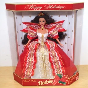 1997 Happy Holidays Barbie 10th Anniversary Doll New in Box A Beauty - Picture 1 of 6