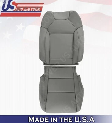 Capas de assento de couro cinza superior e inferior para passageiros Acura MDX 2019 2020 - Imagem 1 de 4