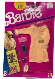 Barbie Fashion Knit Collection Orange Dress Accessories 1989 Mattel  - Picture 1 of 4
