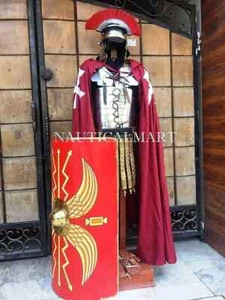 Roman Segmenta Lorica Armor with Roman Cingulum Belt Centurion Helmet Costume - Picture 1 of 6