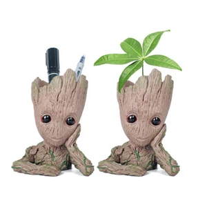 Baby Groot Flower Pot Pen Holder Toy Succulent Planter Guardians Of The Galaxy - Picture 1 of 24