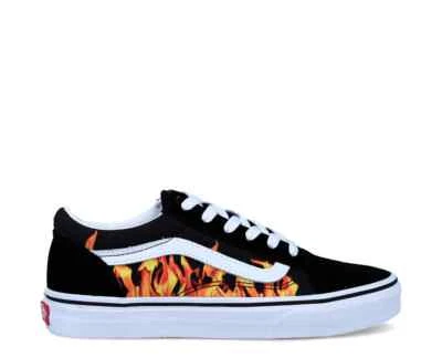 Vans Kinder Old Skool Turnschuhe (UK 3 - 5,5)/schwarze Flamme/UVP £45