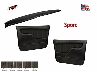 Conjunto de painel esportivo e painel de porta moldado para 1967 - 72 Chevy, GMC C/10 caminhão - Imagem 1 de 4