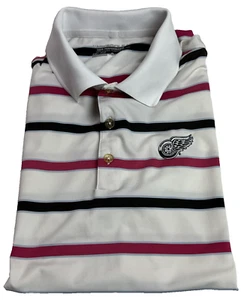 Nike Dri-Fit Golf Polo Shirt Mens L Detroit Red Wings Logo - Picture 1 of 13
