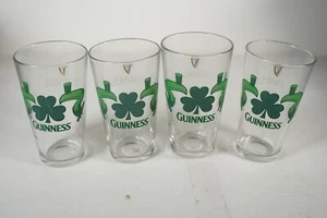 Guiness Beer Glasses St Patricks Day Shamrock Toucan Set of 4 - Picture 1 of 2