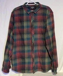 Men's Billabong Wave Washed Button-Front Long Sleeve Flannel Shirt - Picture 1 of 3