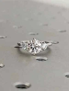 14K White Gold 2.00Ct IGI Certified Lab Grown Diamond Wedding Ring Round - Picture 1 of 11