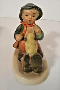 Hummel Goebel Figurine with Full Bee and Germany. " Singing Lesson" Boy w Bird - Picture 1 of 6