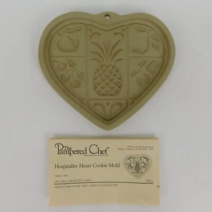 Pampered Chef Hospitality Heart Cookie Mold #2925 Pineapple Fruit 2001 Baking - Picture 1 of 13