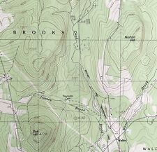 Map Brooks East Maine USGS 1982 Topographic Geological 1:24000 27x22" TOPO18