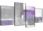 Large Purple Grey Painting Abstract Bedroom Canvas Art Decor - 4376 - 130cm
