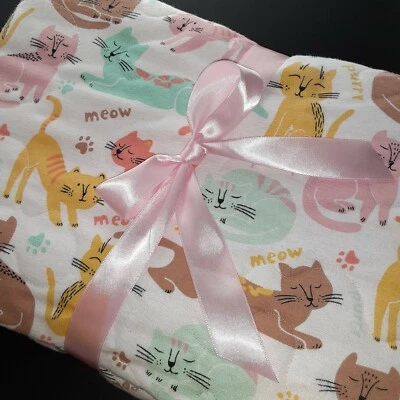 Edredón de franela para bebé con manta para cuna de gatos ropa de cama para bebé hecho a mano... Foto 1 de 4