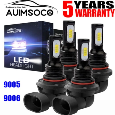 For GMC Safari 1997-2005 8000K LED Headlights Bulbs Kit Hi/Lo Lamps Super Bright - Image 1 of 4