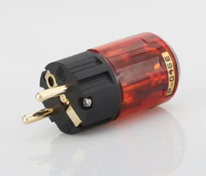 Conector de enchufe de alimentación de alta gama Schuko de la UE sonata enchapado en oro rojo/audio de alta fidelidad - Imagen 1 de 2