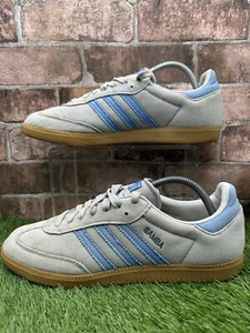 Adidas Samba Gris Azul Goma Retro 2012 Hombres Entrenadores Reino Unido Talla 9 Raro G49432 - Imagen 1 de 11
