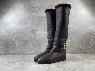 Botas Jimmy Choo de cuero de oveja alto con cinturón talla 37 hechas en Italia Foto 1 de 4