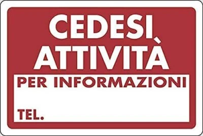 GLOBAL PUBBLITÀ CARTELLO SEGNALETICO - CEDESI attività per Informazioni TEL. - segnale