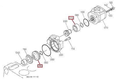 Pump Gear, Bearing & Camshaft Idle Gear Fits Kubota  B2150  Special Order Items • 426£