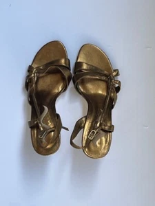 Sandalo donna oro taglia 7,5 - Foto 1 di 3