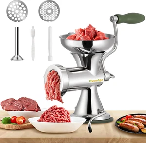 Meat Grinder Manual Stainless Steel Food Grinding Machine Sausage Stuffer Hand C - Picture 1 of 7