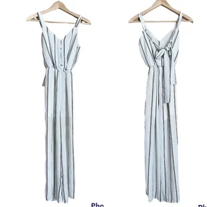 Women’s Sienna Sky Jump Suit White With Black Striped Size XS - Picture 1 of 4