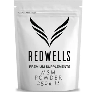 MSM Pulver REDWELLS kristallines Methylsulfonylmethan GVO-frei - 250g Packung