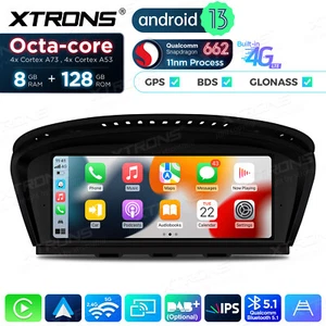 For BMW 5er E60 E61 M5 CIC Android 8-Core 8+128GB Car GPS Stereo Carplay 8.8" UI - Picture 1 of 18