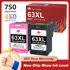 Cartucho de tinta 63 XL para HP officejet 3830 4650 5258 5255 Envy 4512 4516 4520 - Imagen 1 de 10