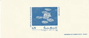Gravure Epreuve timbre poste 1999 Tableau Claude Monet - Picture 1 of 1