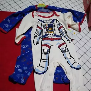 Baby's Cotton zip/Snap Footed Sleep Play, by  Baby Favorite Pajamas 2pc - Picture 1 of 9