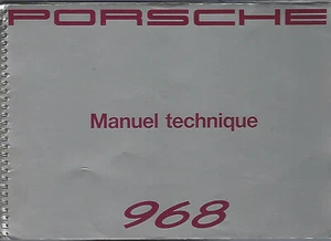 PORSCHE 968 Manuel Technique 1992 manual de instrucciones francés BA - Imagen 1 de 12