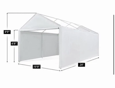 Kit de pared lateral King Canopy de 10 pies por 20 pies con solapas swk1020wf Foto 1 de 3