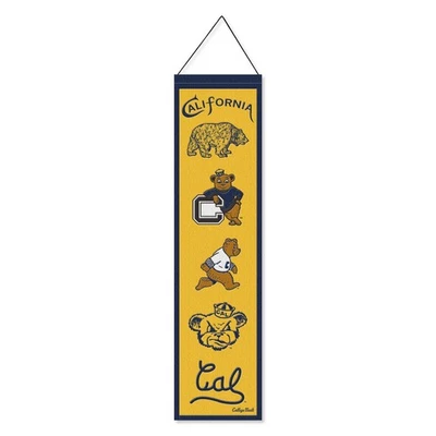 Cal Berkeley Golden Bears Evolution 8x32 Inch Vertical Wool Embroidered Hanging - Image 1 of 4