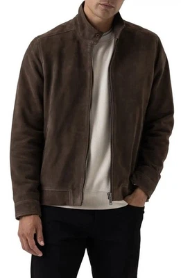 Men's Glen Massey Suede Jacket Classic Jacket Brown Lambskin Leather Coat  - Image 1 of 4