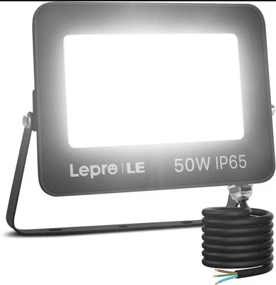 Proyector Lepro 50W Led Exterior, Luces LED Seguridad 4250LM, 350W Incandescente Foto 1 de 4